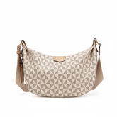 TJMAXX TJX Geometric Canvas Crossbody Shoulder Bag – Beige Everyday Style